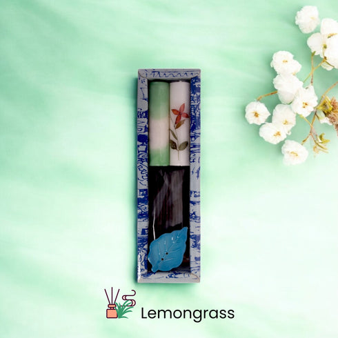 Handmade Candle and Incense Gift Box – Set of 3