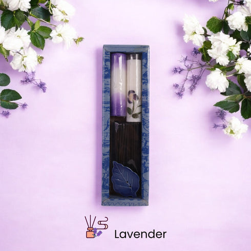 Handmade Candle and Incense Gift Box – Set of 3