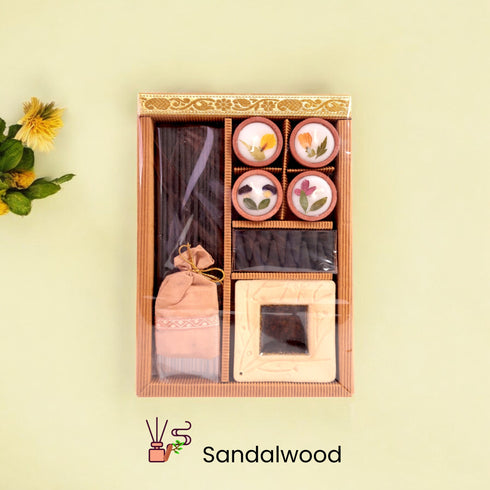 Handmade Candle and Incense Gift Box – Set of 5