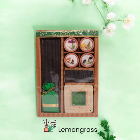 Handmade Candle and Incense Gift Box – Set of 5