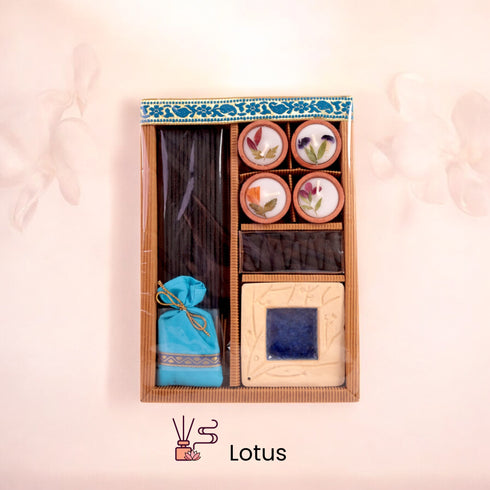Handmade Candle and Incense Gift Box – Set of 5