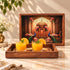 Handmade Grand Domed Pavilion Wooden Tray Set of 2