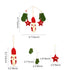 Handmade Needled Felt Work Miniature Christmas Décor Hanging Set—Red and Green
