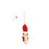 Handmade Needled Felt Work Miniature Christmas Décor Hanging Set—Red and Green