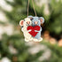 Handmade Needled Felt Work Mouse Pair Hanging for Gifting