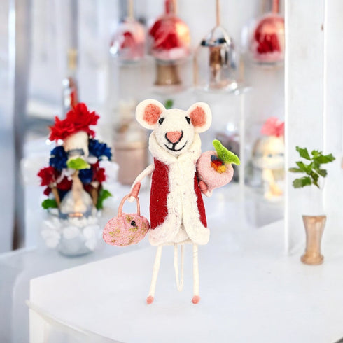 Handmade Needled Felt Work Mouse for Gifting