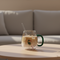 Handmade 3D Animal Figurine Glass Mug with Stirrer