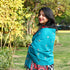 Handwoven Kutchi Bhujodi Cyan Blue Stole