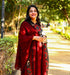 Handwoven Maroon and Black Kutchi Bhujodi Stole