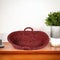 Handwoven Sabai Grass Fruit/Vegetable Basket—Reddish Brown