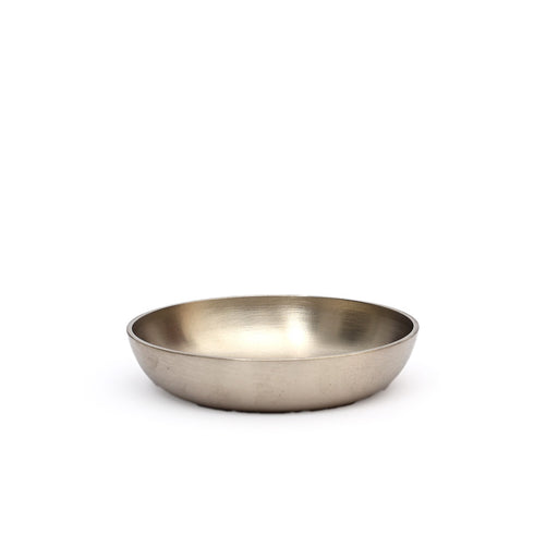 Handcrafted Pure Kansa 6-Piece Round Thali Set (1 round thali, 1 glass, 1 spoon, 2 round bowls and 1 flat bowl)