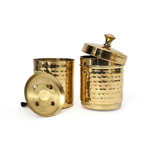 Gloss finish Brass coffee filter (Large)