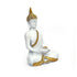 White Matte Buddha Statue with Alms Bowl - Spiritual Home Décor
