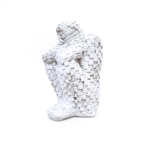 Polyresin Mosaic Sitting Man showpiece