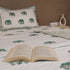 Hand Block Print Elephant Mulmul Cotton Double Bedcover and Pillow Cover Set
