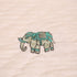 Hand Block Print Elephant Mulmul Cotton Double Bedcover and Pillow Cover Set