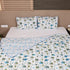 Traditional Elephant Folk Print Double Bed Bedcover and Pillow Cover