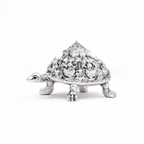 Small Silver-coated Vastu Tortoise - Feng Shui and Home Decor