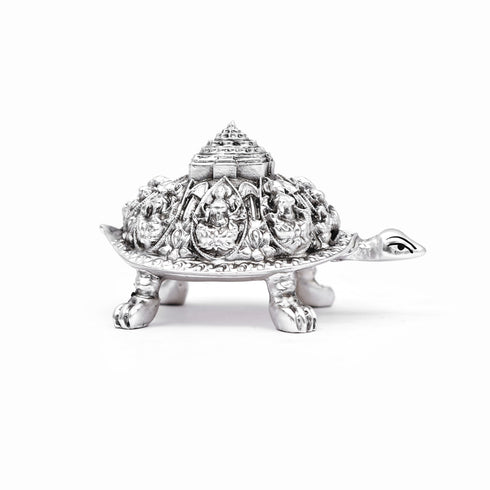 Small Silver-coated Vastu Tortoise - Feng Shui and Home Decor