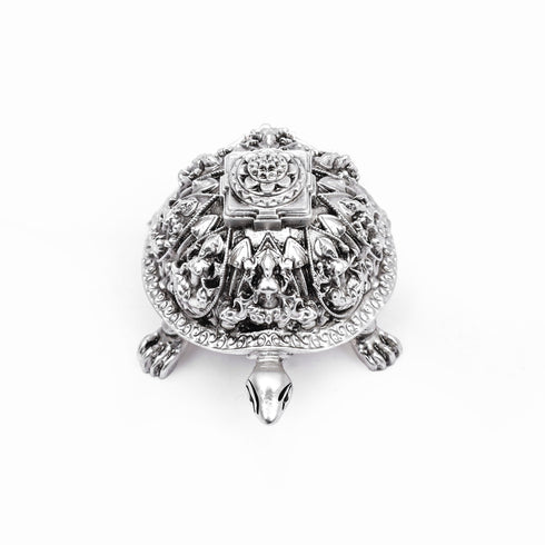Small Silver-coated Vastu Tortoise - Feng Shui and Home Decor