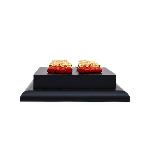 Gold and Silver-plated Laxmi Charan Paduka