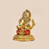 Gold-Coated Ganesha Figurine with Red Dhoti - Spiritual Home Décor