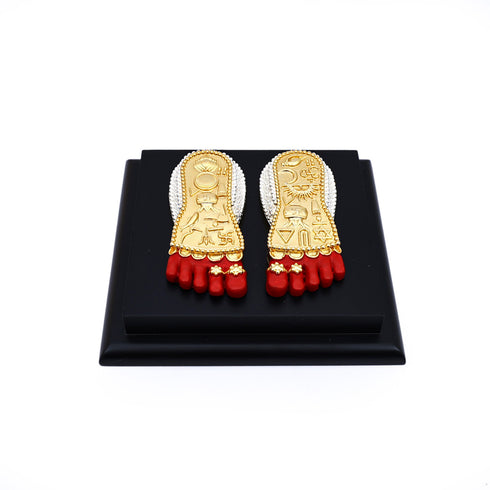 Gold and Silver-plated Laxmi Charan Paduka