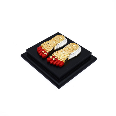 Gold and Silver-plated Laxmi Charan Paduka