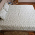 Sage Green Blossom Handcrafted Double Bed Bedcover and Pillow Cover Set