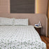 Sage Green Blossom Handcrafted Double Bed Bedcover and Pillow Cover Set