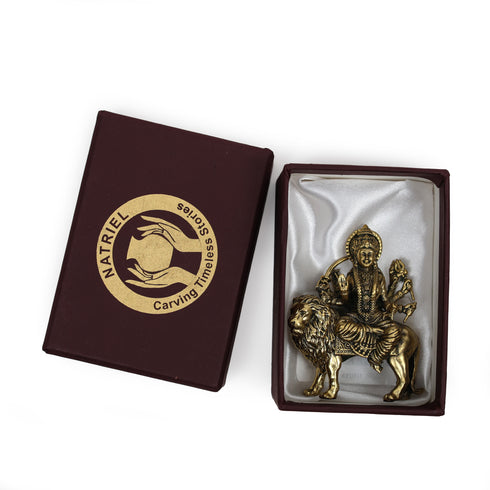 Pure Brass Maa Durga Statue – Spiritual Home Décor (2.75 inch)