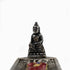 German Silver Buddha Inspired Red Stone Embellished Incense Stick Holder
