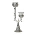 Artisan Crafted German Silver Twin Candle Stand – Premium Velvet Gifting Box