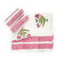 Pink Floral Pattern Waffle Weave Bath and Hand Towel - Hand Block Print