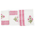 Pink Floral Pattern Waffle Weave Bath and Hand Towel - Hand Block Print
