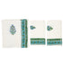 Blue Floral & Vine Pattern Waffle Weave Bath and Hand Towel - Hand Block Print