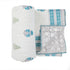 Azure Blue Floral Quilted Bed Cover and Pillow Cover – Hand Block Print