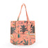 Peach Safari Tropical Trials Quilted Tote Bag - Hand Block Print