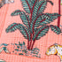 Peach Safari Tropical Trials Quilted Tote Bag - Hand Block Print