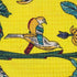 Vibrant Yellow Quilted Tropical Bird Moon Shaped Sling Bag – Hand Block Print