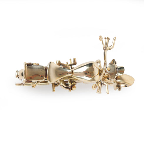 Handcrafted Brass Bullet Motorcycle Showpiece
