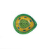 Green & Yellow Blue Pottery Leaf Diya