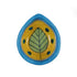 Blue & Yellow Leaf Blue Pottery Diya