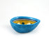 Blue & Yellow Leaf Blue Pottery Diya