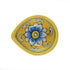 Hand Painted Yellow Blue Pottery Floral Diya Set