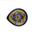 Hand Painted Blue Pottery Floral Diya Set in Yellow and Blue