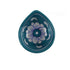 Teal Hand-painted Blue Pottery Diya Set