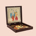 Radha Krishna Charan Paduka - Premium Pooja Box