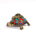 Brass Twin Tortoise Figurine - Handcrafted Multicolour Stone Work