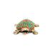 Handcrafted Brass Tortoise (Green Stones) Showpiece – Vastu Decor Item